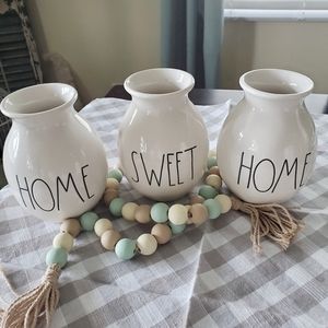 RAE DUNN 3 vases HOME SWEET HOME (Set)